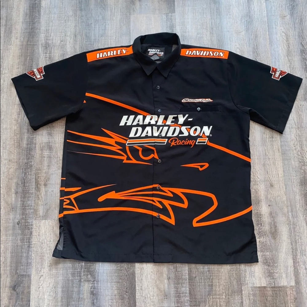 Harley Davidson Racing Jersey Garage Shirt XL